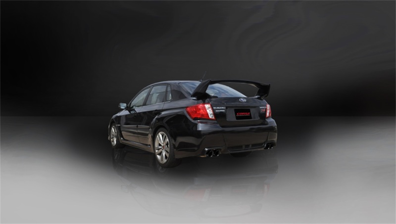 Subaru Impreza Performance Exhaust - Dual Rear Exit - CORSA Performance - Cat-Back Sport with Twin 3.5in. Black PVD Pro-Series Tips - Black - `11-`14
